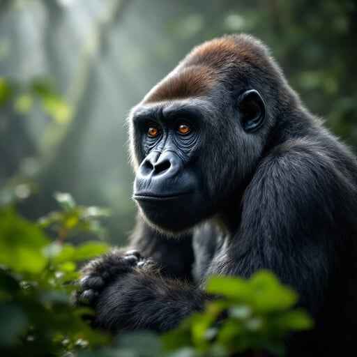 Majestic Gorilla Gazes Majestic Gorilla Gazes