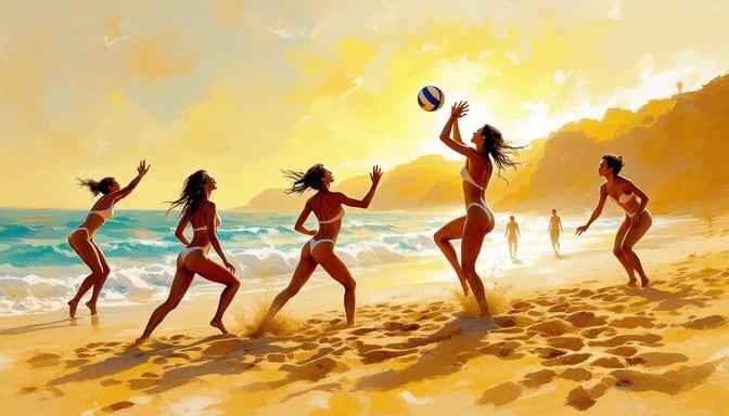 Sunset Beach Volleyball