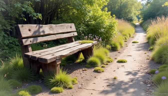 Solitary park bench Solitary park bench