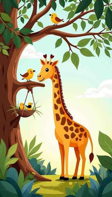Helpful Giraffe Friend Helpful Giraffe Friend
