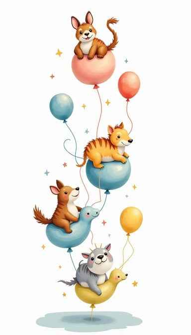 Floating Animal Friends