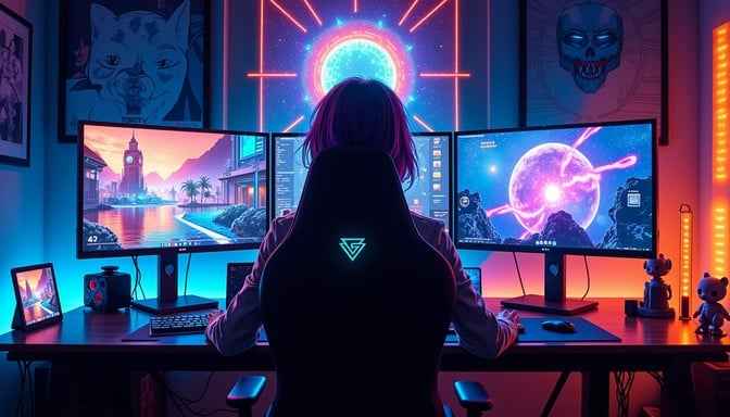 Neon Gamer's Paradise