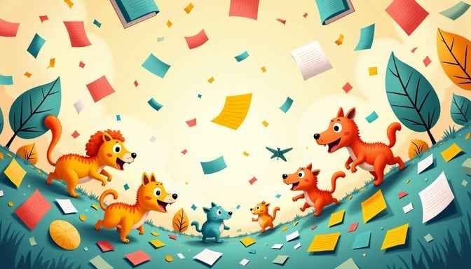 Playful Animal Parade