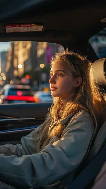 Sunset Car Ride