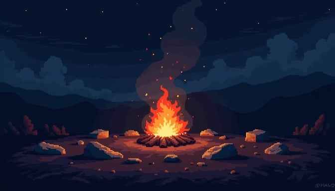Pixel Campfire Glow Pixel Campfire Glow