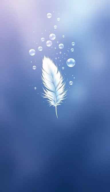 Feather Becomes Bubbles Feather Becomes Bubbles