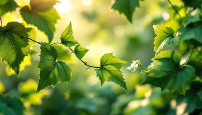 Glowing Green Leaves