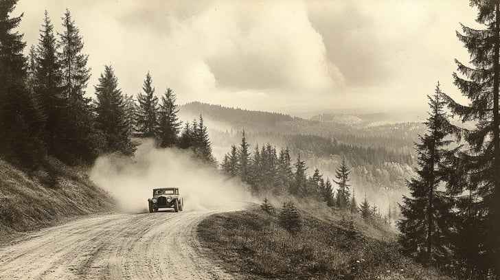 Car on Dusty Road