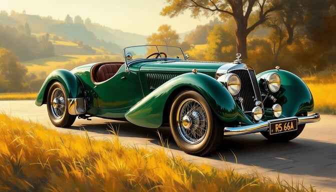 Classic Green Roadster