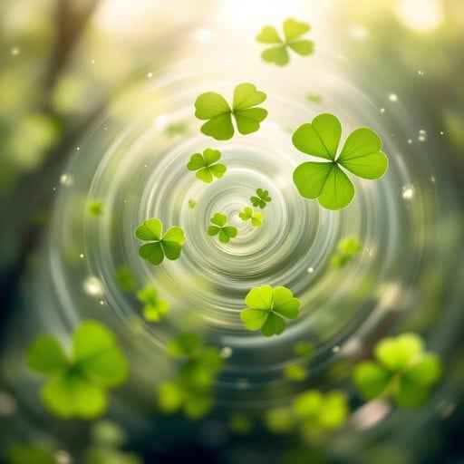 Spiraling Lucky Shamrocks