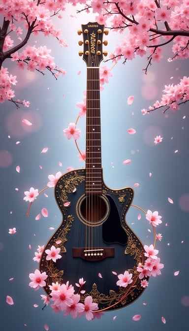 Cherry Blossom Guitar Cherry Blossom Guitar