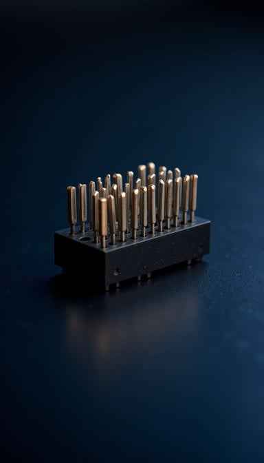 Golden Pins Aligned Golden Pins Aligned