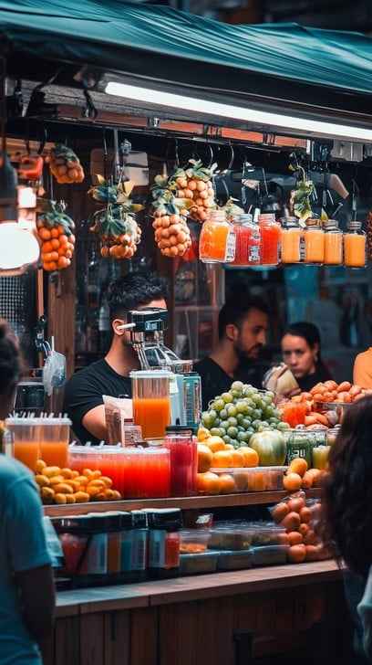 Bustling Juice Stand Bustling Juice Stand