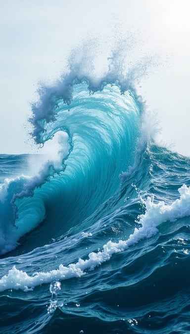 Powerful Cyan Wave Powerful Cyan Wave