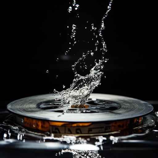 Splash in dark