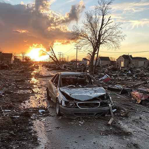 Devastated Sunset View Devastated Sunset View