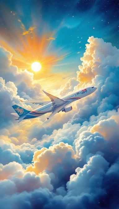 Heavenly Aircraft Soars