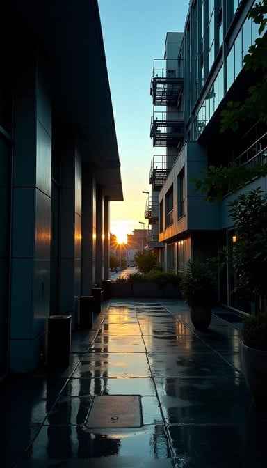 Urban Sunset Reflections Urban Sunset Reflections
