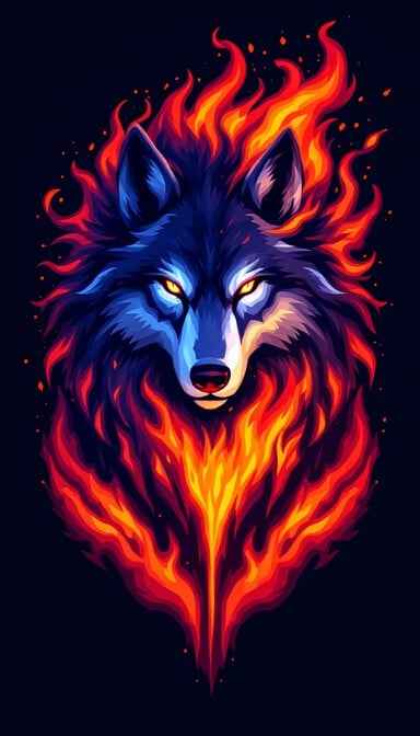 Flaming Wolf Spirit