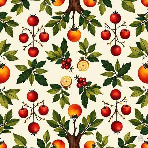 Botanical Fruit Pattern Botanical Fruit Pattern