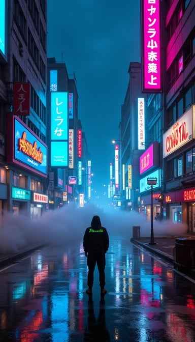 Neon Rain Walker