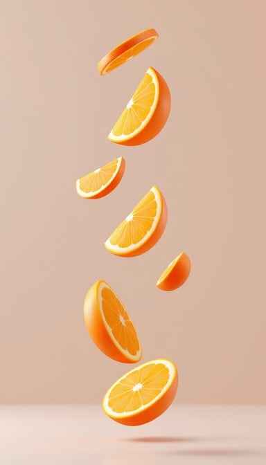 Cascading Orange Segments Cascading Orange Segments