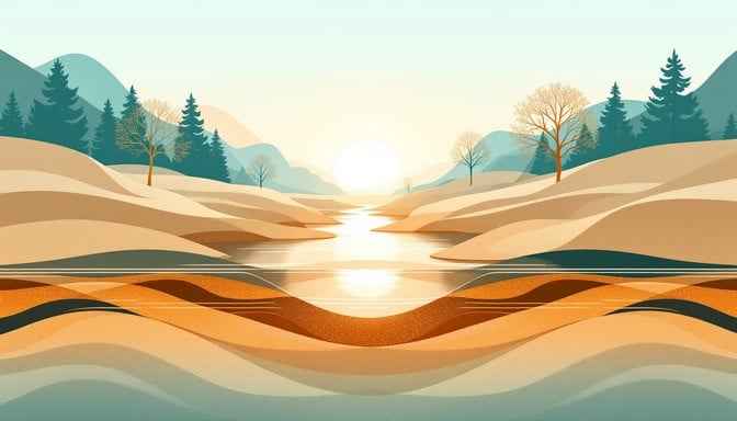 Peaceful River Sunset