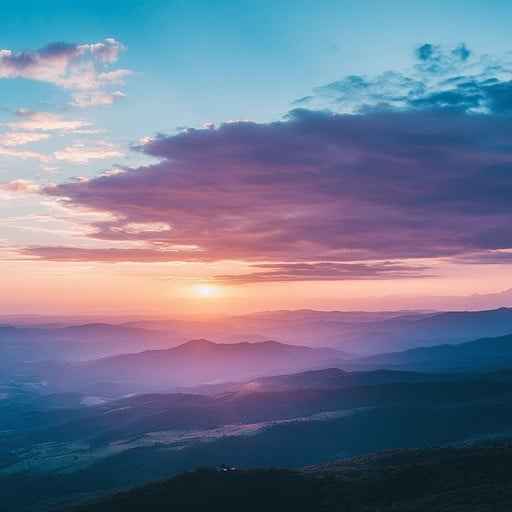Sunset mountain view