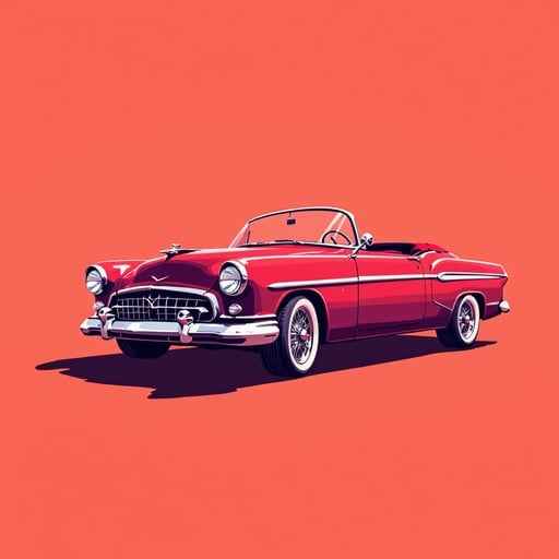 Retro Red Roadster