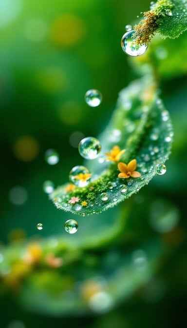 Emerald Morning Droplets Emerald Morning Droplets