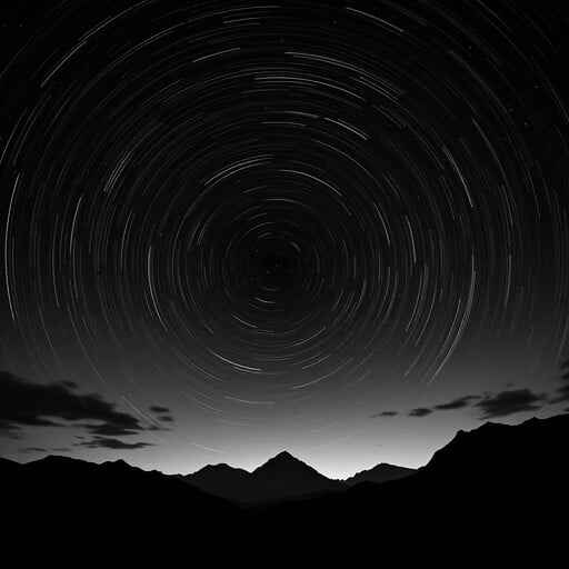 Spiraling Star Trails