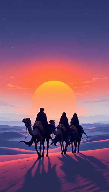 Desert Caravan Sunset Desert Caravan Sunset