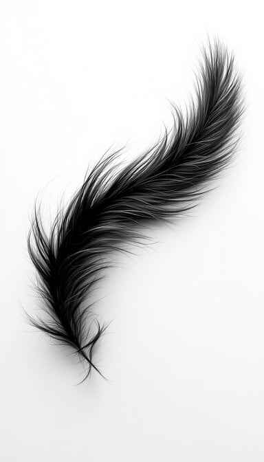 Floating Black Feather Floating Black Feather