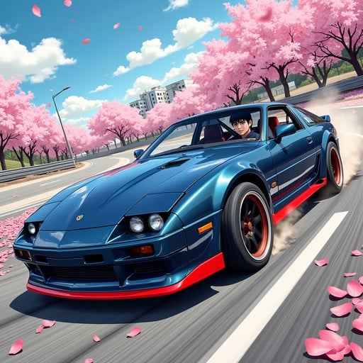 Drifting Blue Speedster Drifting Blue Speedster