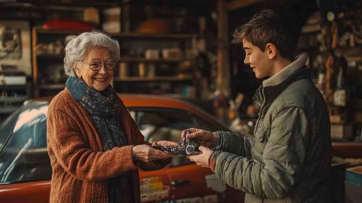 Grandma gifting keys Grandma gifting keys