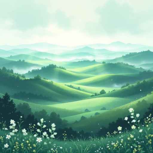Misty Emerald Hills