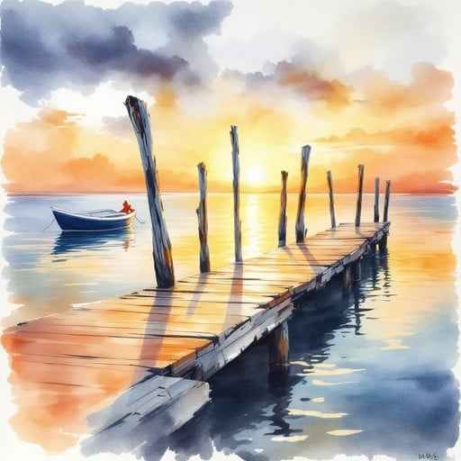 Sunset Dock Serenity