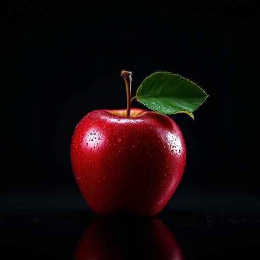 Glistening Red Apple