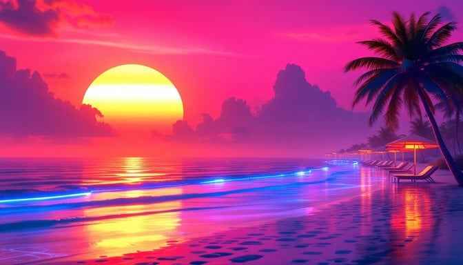 Neon Beach Paradise Neon Beach Paradise