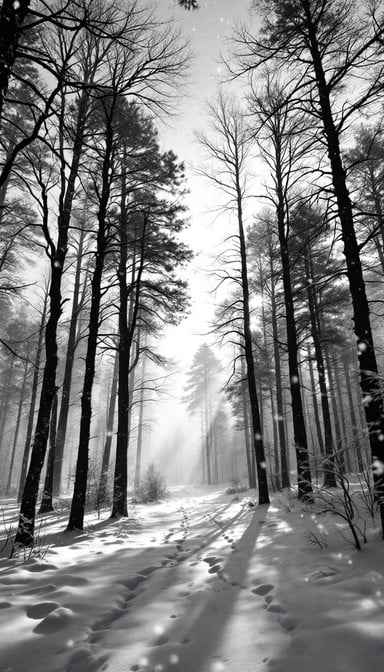 Misty Winter Forest