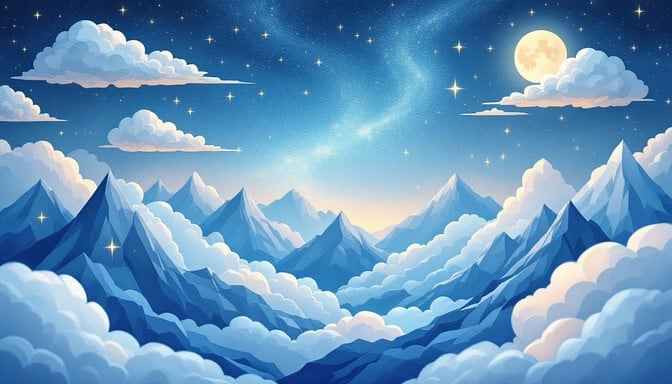Moonlit Mountain Dreamscape Moonlit Mountain Dreamscape