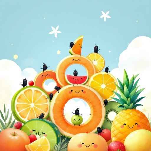 Happy Fruit Rings