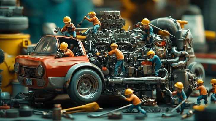 Miniature car workshop