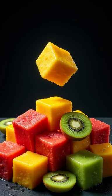 Floating Fruit Cubes