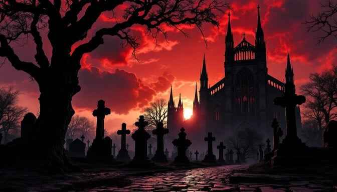 Gothic Cathedral Sunset