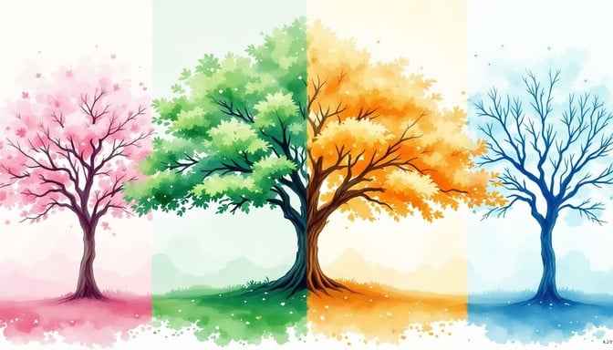 Seasons Through Trees