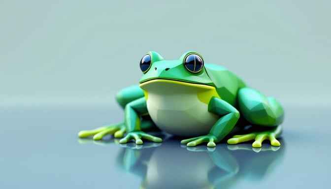 Peaceful Green Frog