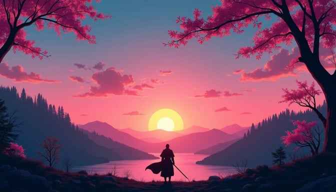 Sakura Sunset Silhouette Sakura Sunset Silhouette
