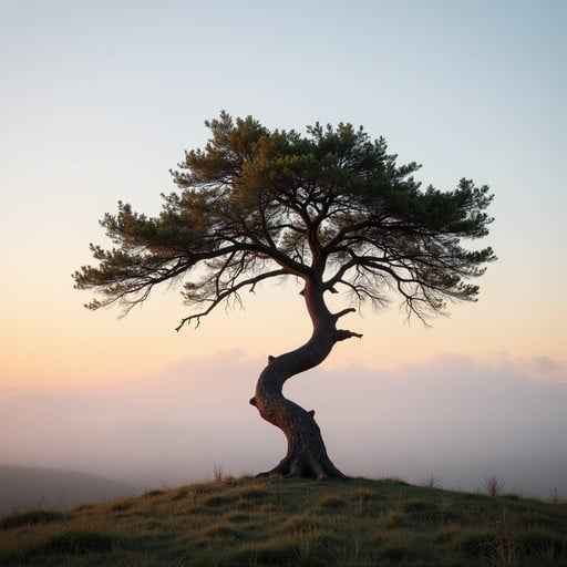 Twisted Tree Silhouette Twisted Tree Silhouette