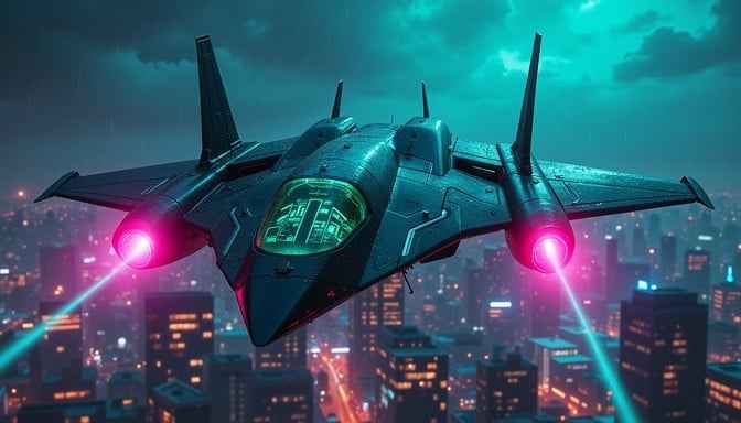 Neon Skyship Flight Neon Skyship Flight